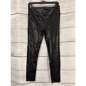 Retro Gong Faux Leather High Waist Leggings Size XL